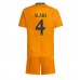 Real Madrid David Alaba #4 Bortedraktsett Barn 2024-25 Kortermet (+ Korte bukser)